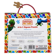 Load image into Gallery viewer, 4-in-1 Dinosaur Roar Puzzle Set - Exciting Adventures in Every Piece
