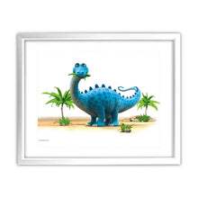 Load image into Gallery viewer, Dinosaur Munch The Diplodocus Art Print

