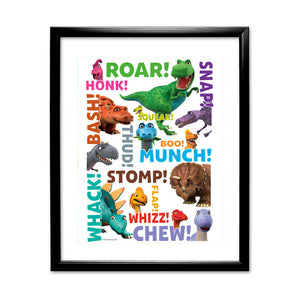 Dinosaur Roar Names Art Print