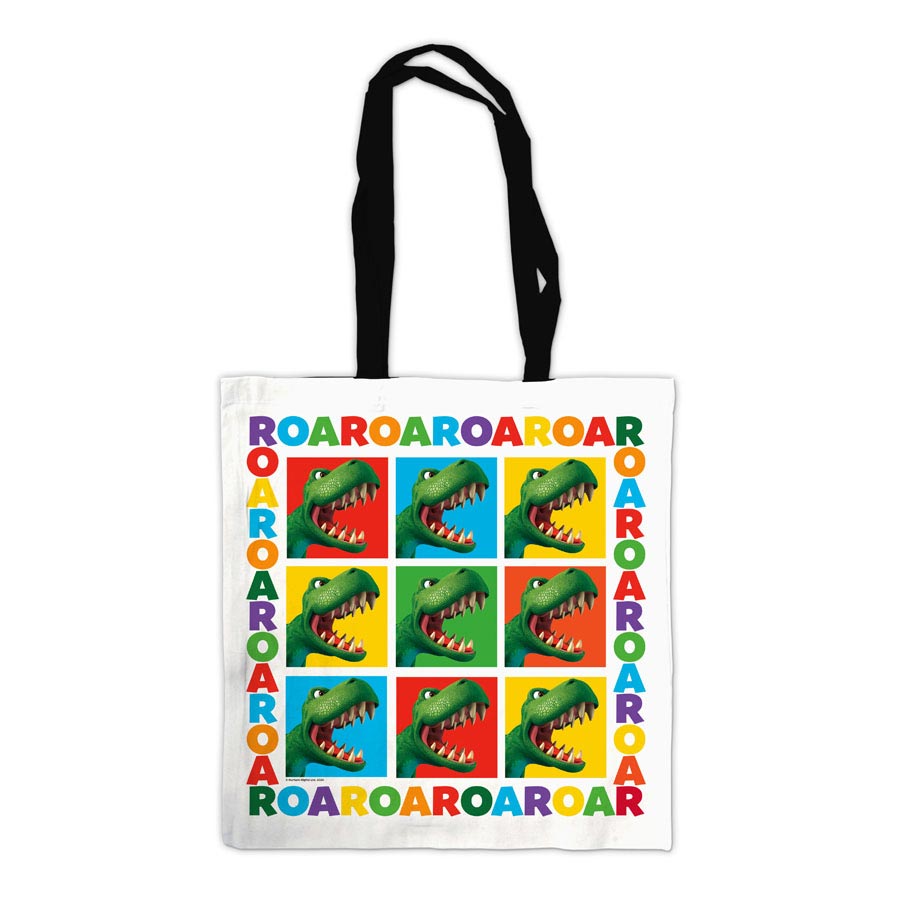 Dinosaur Roar Squares Tote Bag