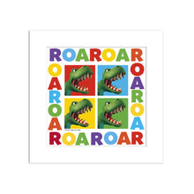 Load image into Gallery viewer, Dinosaur Roar Squares Art Print
