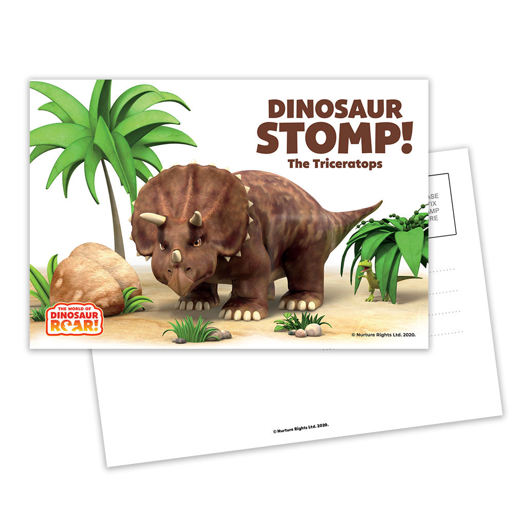 Dinosaur Stomp The Triceratops Postcard