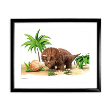 Load image into Gallery viewer, Dinosaur Stomp The Triceratops Art Print

