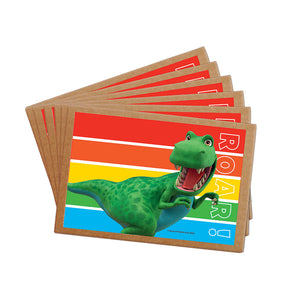Dinosaur Roar Stripes Postcard Pack